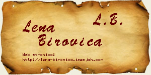 Lena Birovica vizit kartica